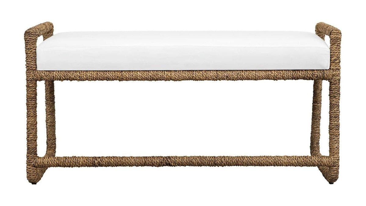 Araiza - Fabric Bench - Brown / White