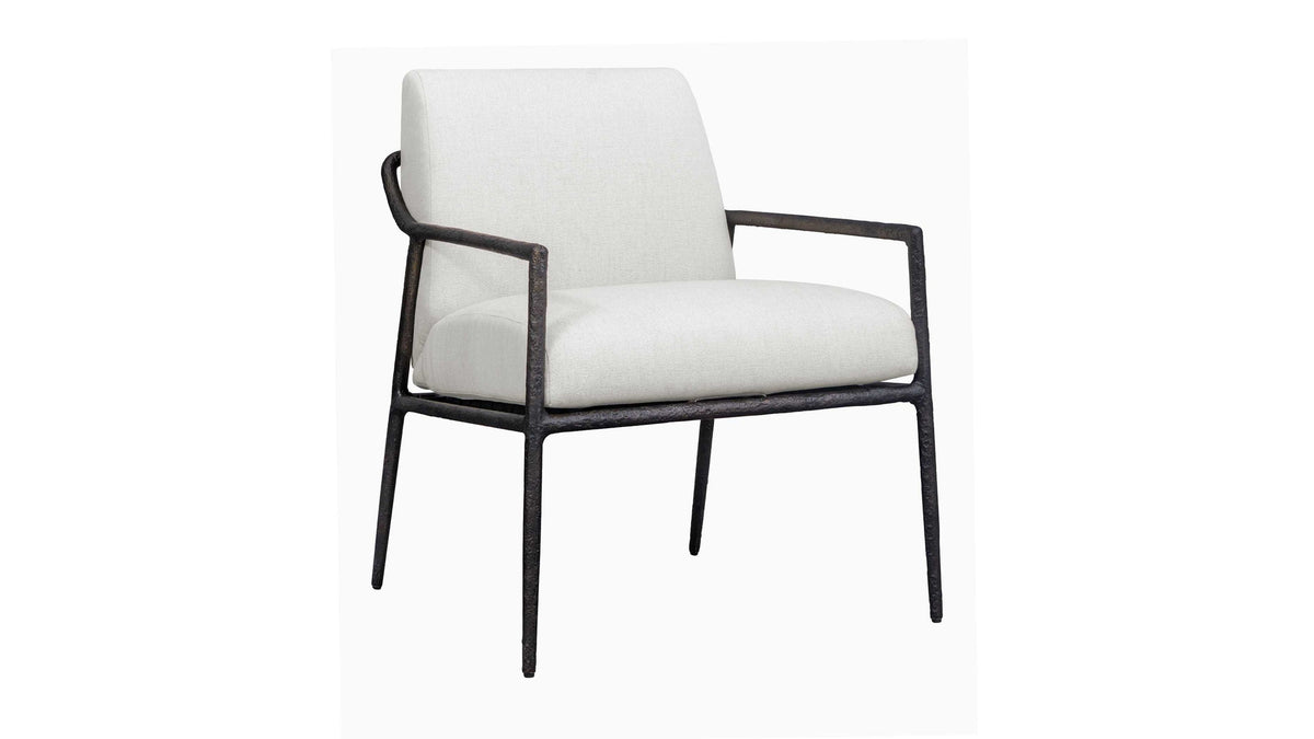 Thayer - Outdoor Upholstered Lounge Chair - Bronze / White