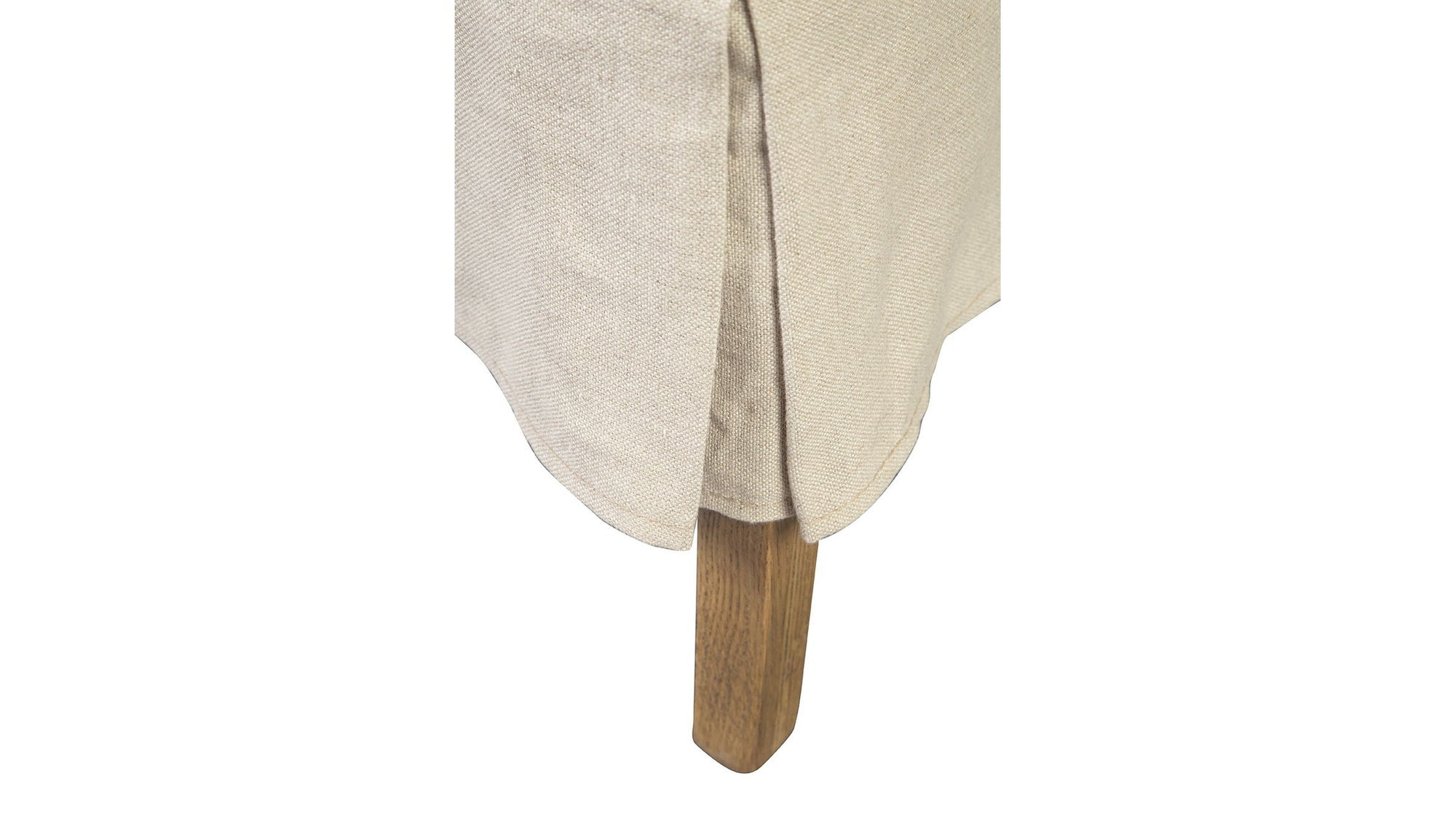 Linen Slip Covered Parsons Chair Set of 2 - Pearl Silver