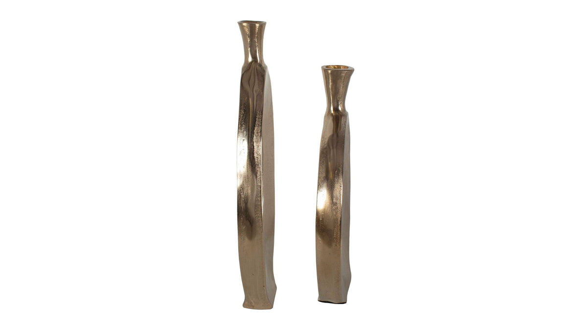 Kyler - Textured Vases (Set of 2) - Bronze