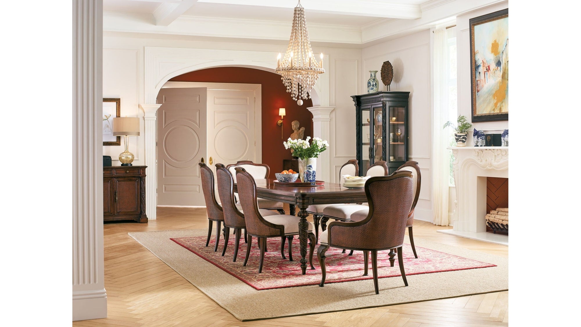 Charleston - Upholstered Side Chair Set of 2 - Dark Brown