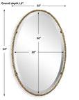 Twisted Branch - Oval Mirror - Gold