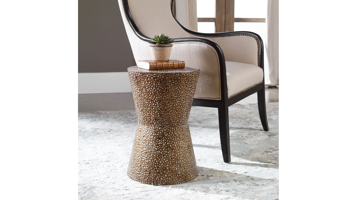 Cutler - Drum Shaped Accent Table - Dark Brown