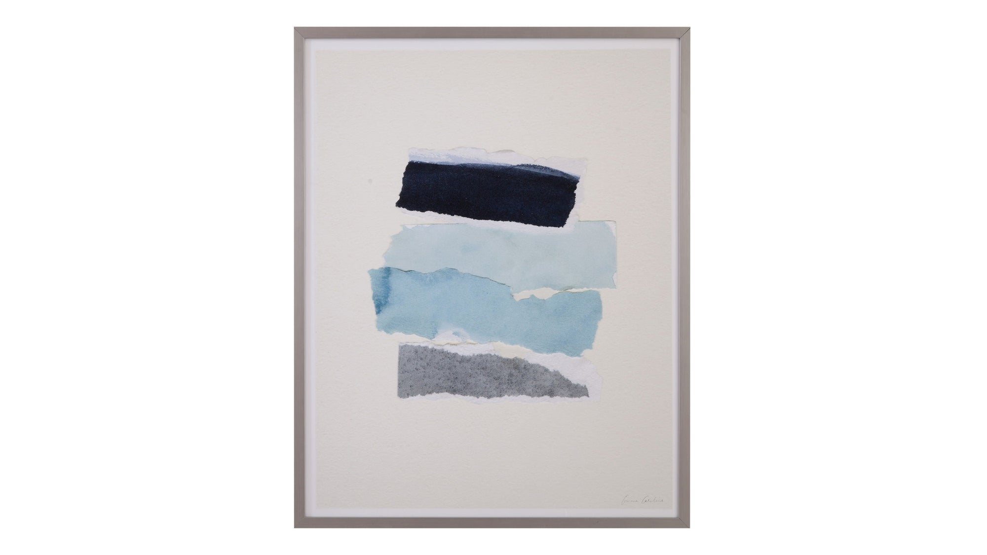 Seaside Color Study III Framed Print - Blue / Beige