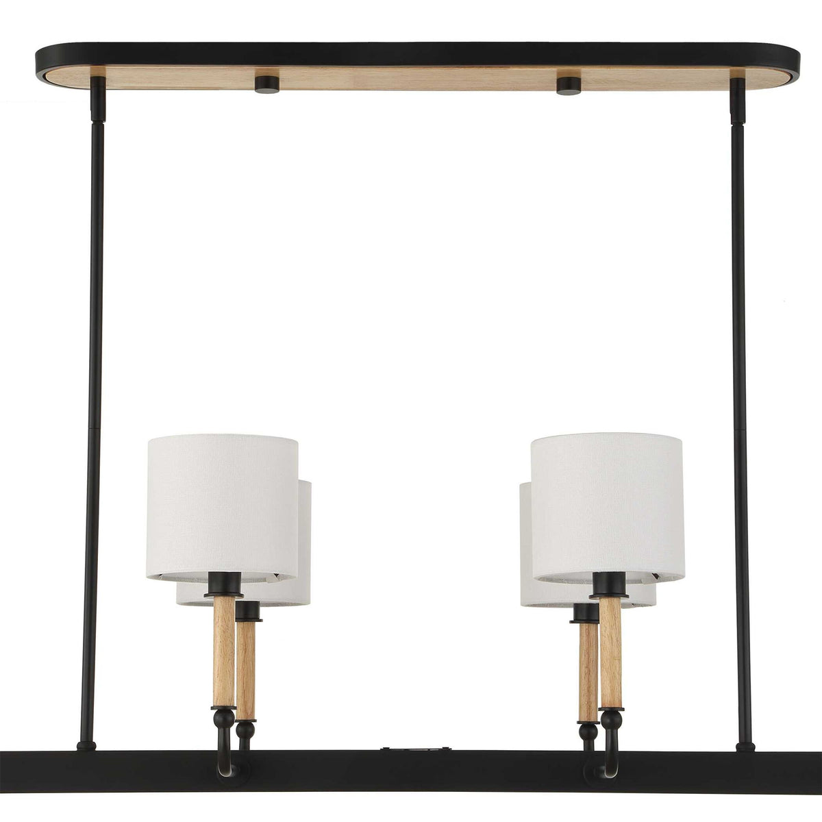 Franconia - 8 Light Pendant - Black / White