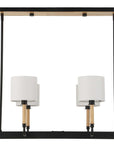 Franconia - 8 Light Pendant - Black / White