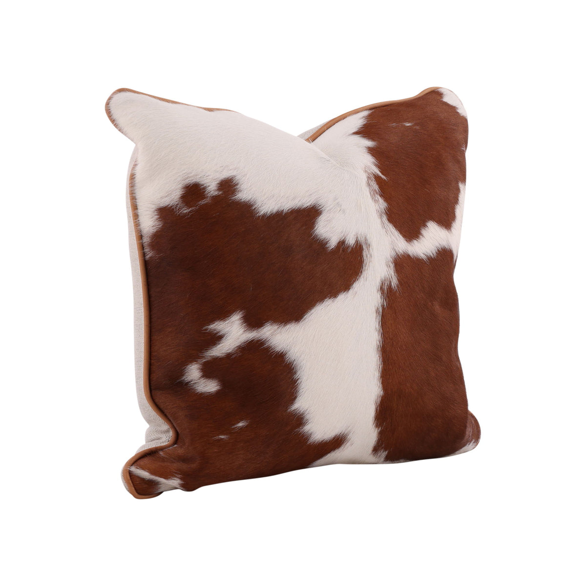 Hair on Hide Accent Pillow - Dark Brown / White