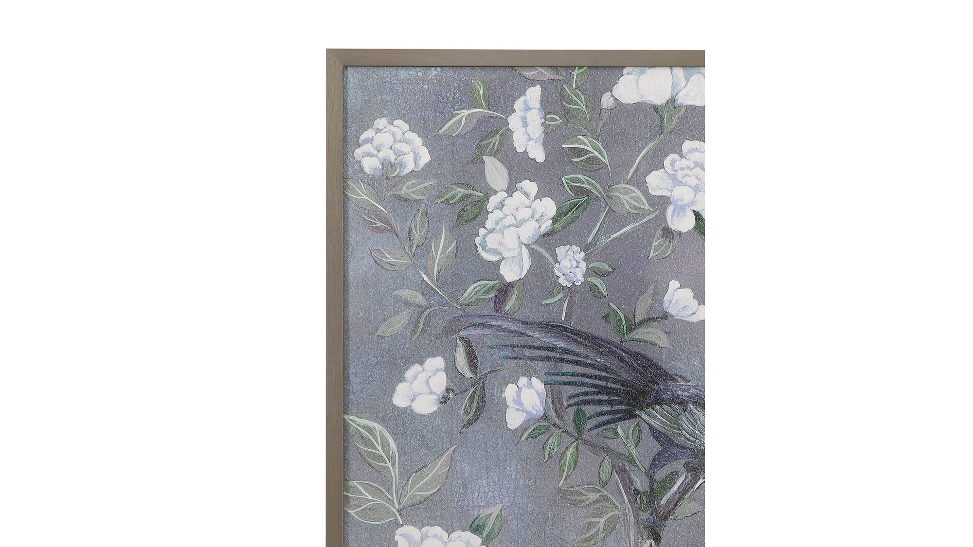 Birds & Blooms II Framed Print - Dark Gray