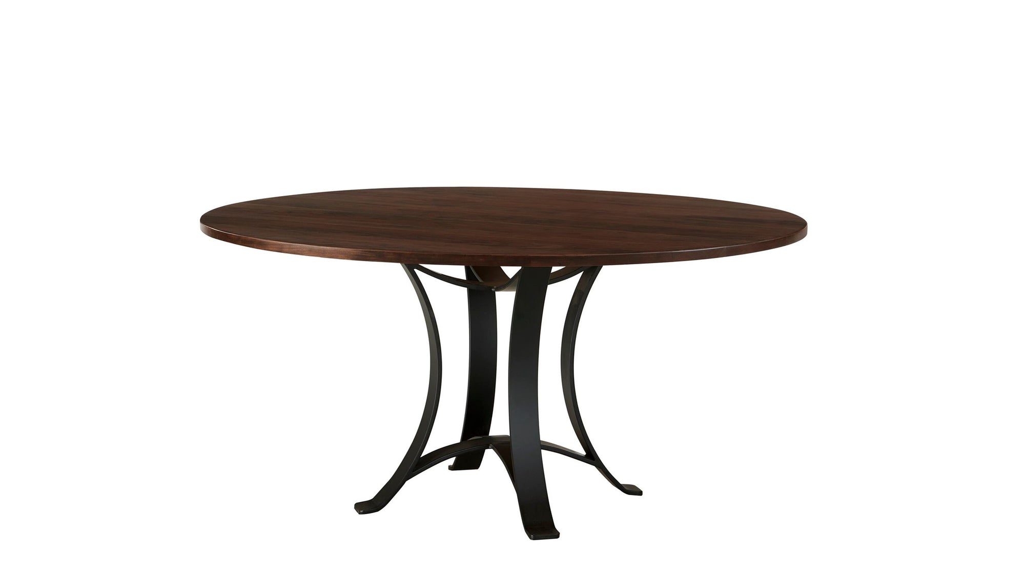Crafted Cherry - Round Dining Table With Metal Pedestal