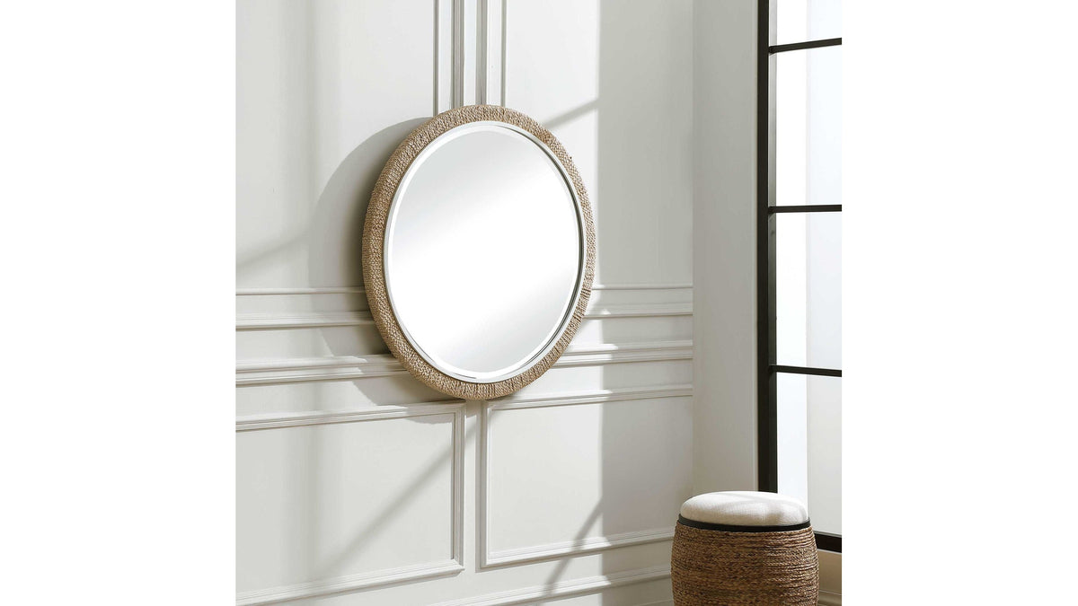 Carbet - Round Rope Mirror - Light Brown