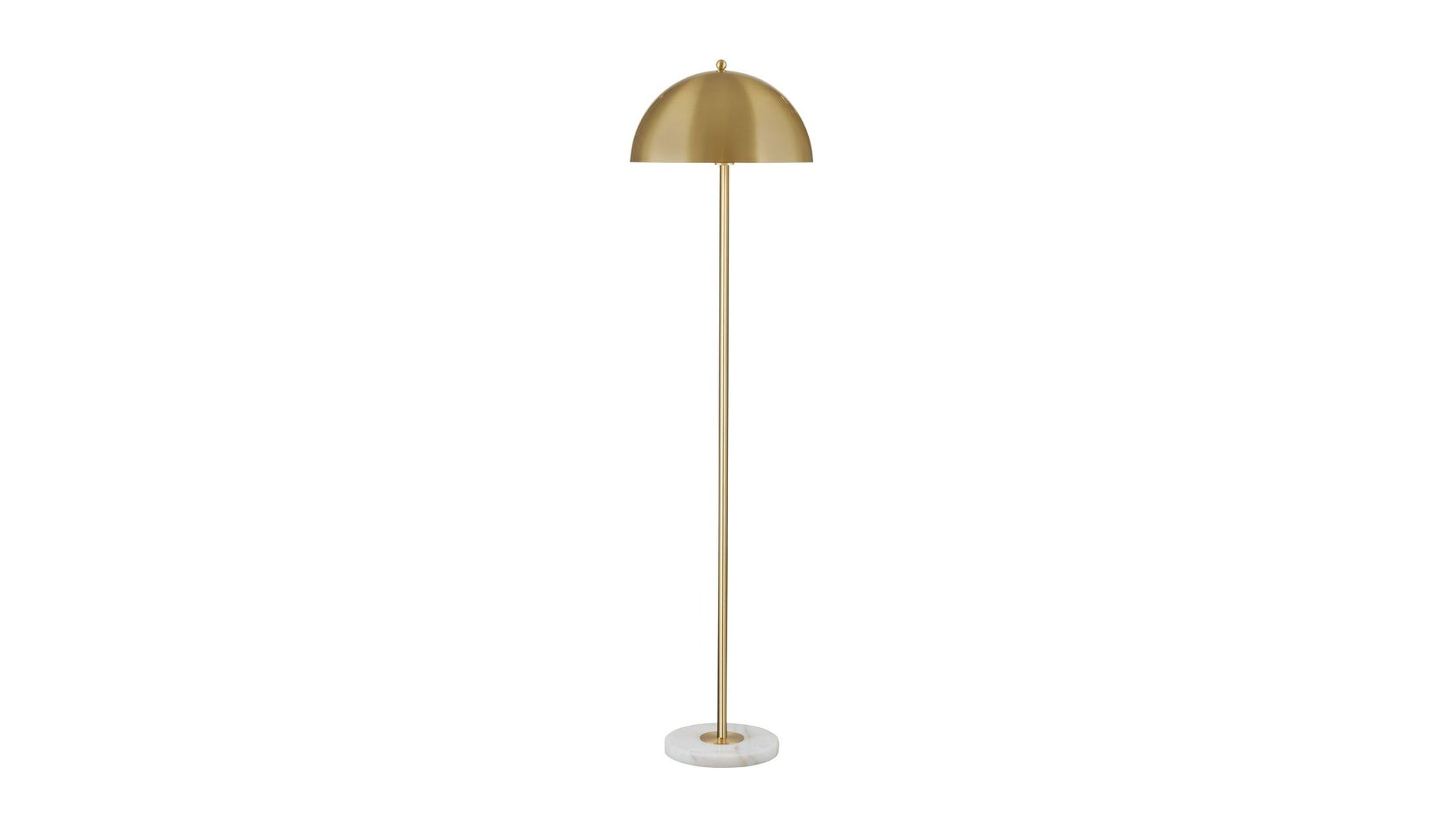 Loraine - Floor Lamp - White / Brass