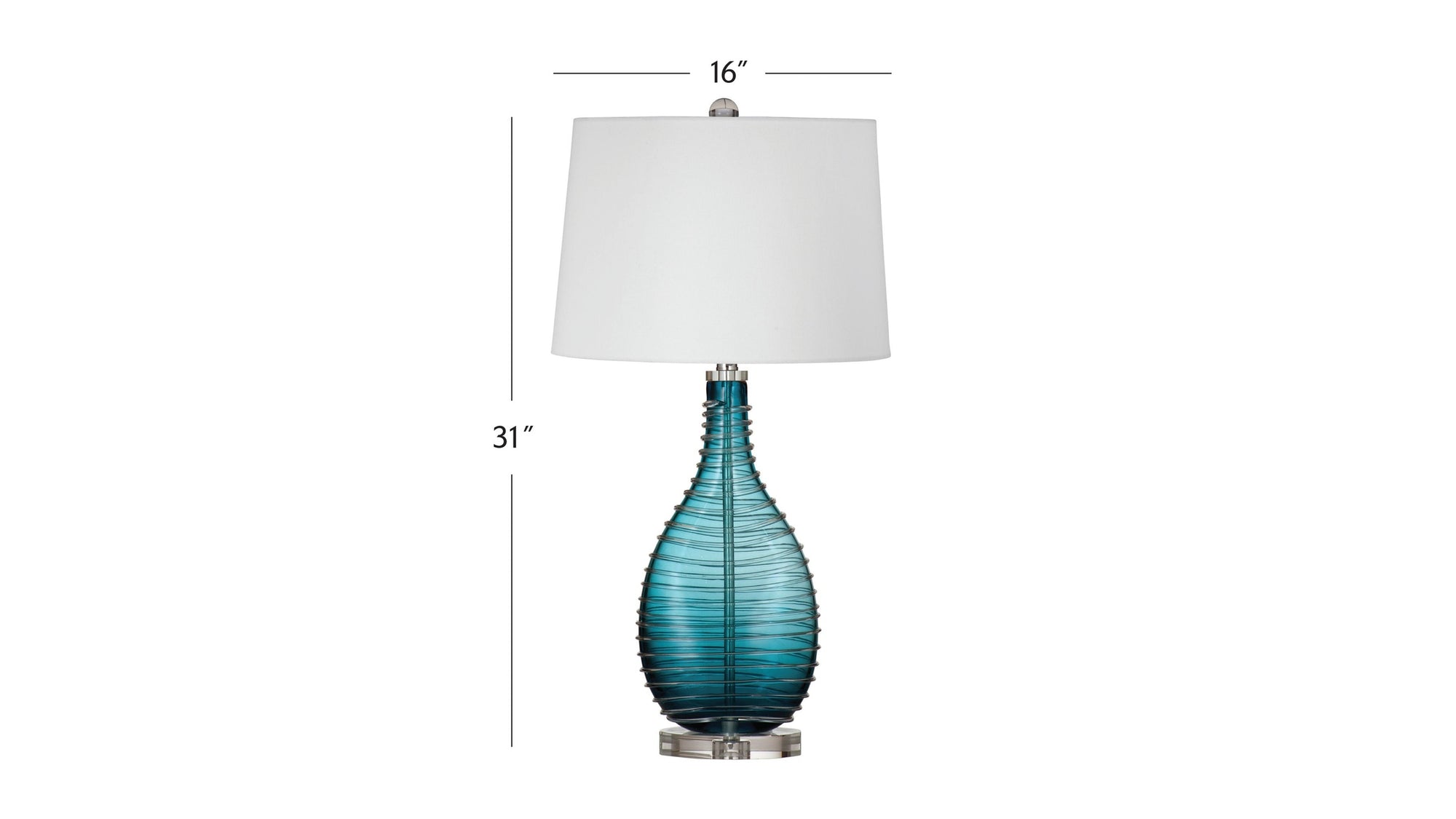 Andorra - Table Lamp - Blue / White