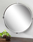 Tazlina - Round Mirror - Brushed Nickel