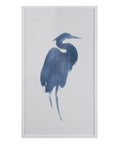 Heron In Blue I Framed Art - Blue