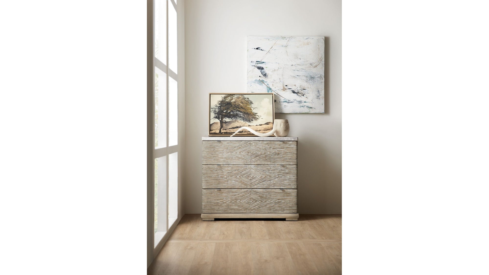 Amani - Three-Drawer Accent Chest - Gray