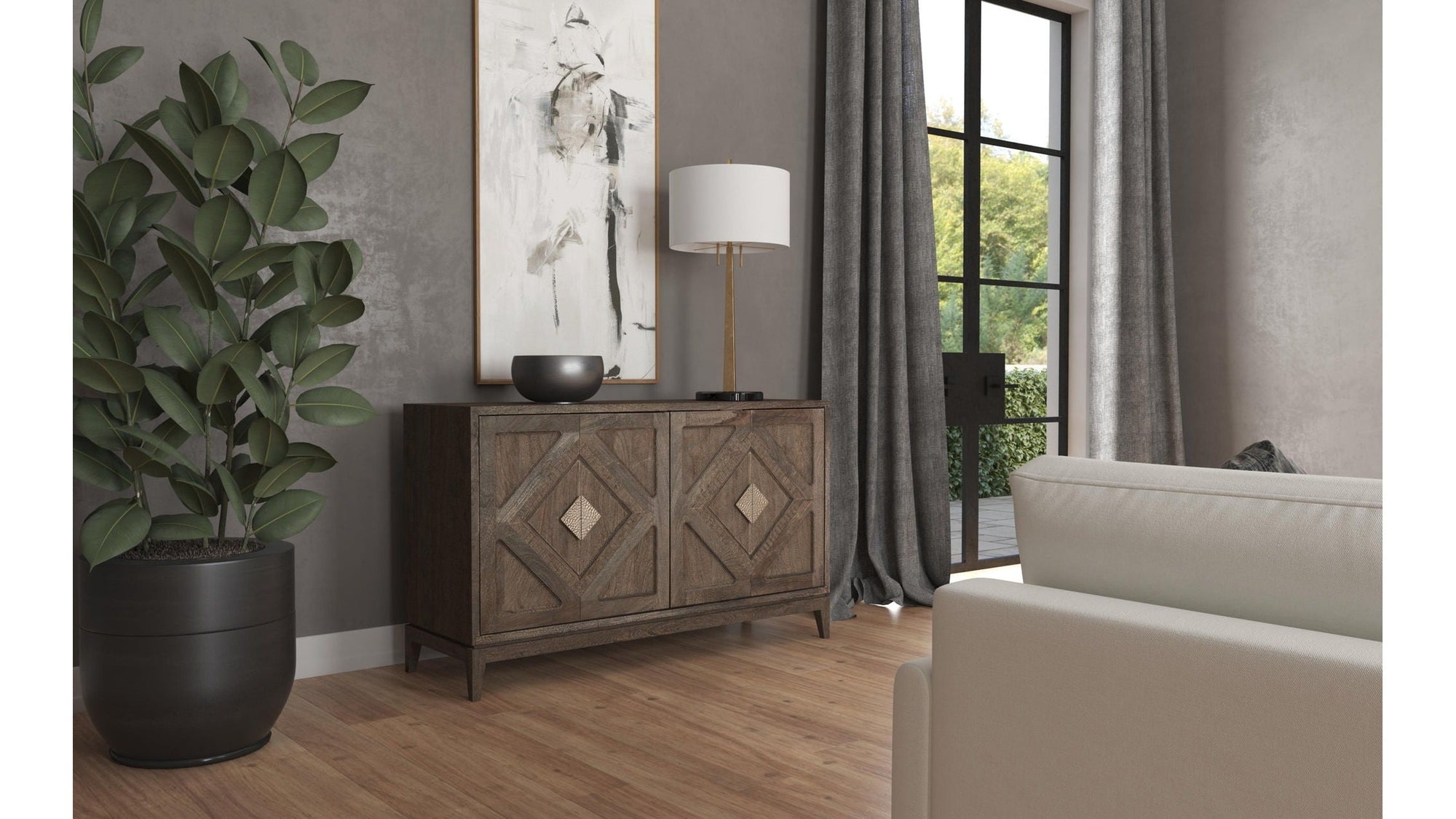 Commerce And Market - Carved Accent Chest - Dark Brown