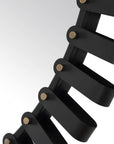 Jael - Round Iron Bands Mirror - Black