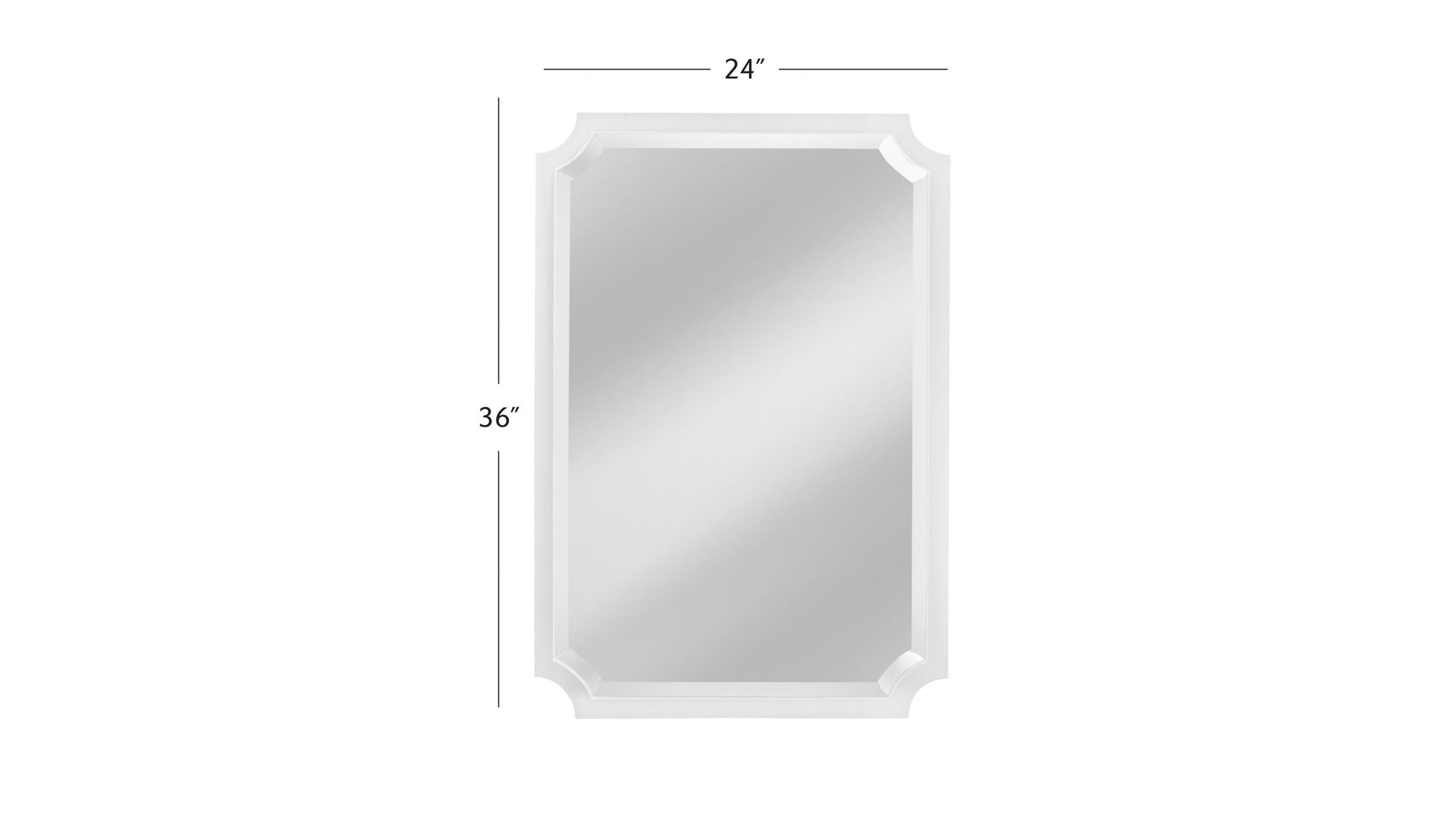 Rita - Wall Mirror - White