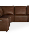 Everett Leather Modular Reclining Sectional