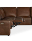 Everett Leather Modular Reclining Sectional