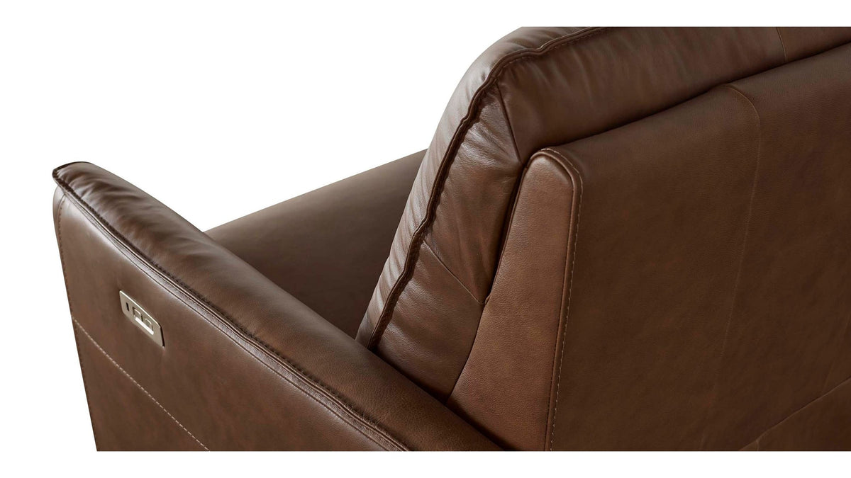 Everett Leather Modular Reclining Sectional