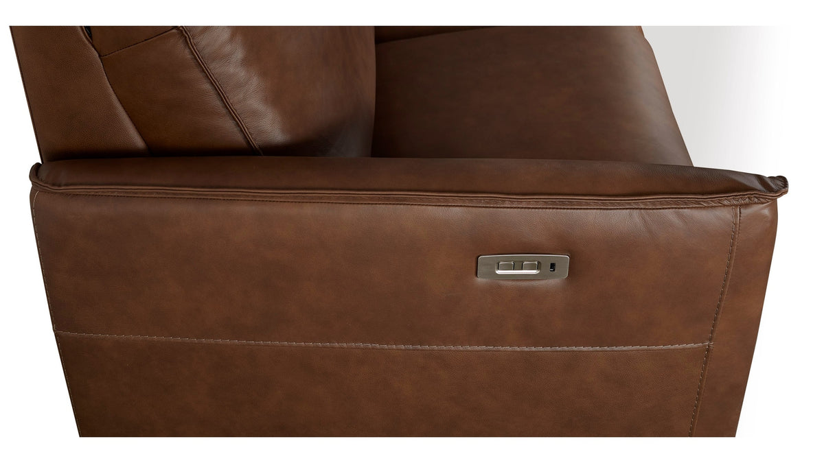 Everett Leather Modular Reclining Sectional
