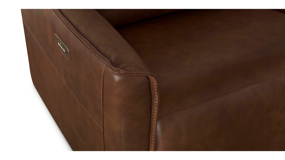 Everett Leather Modular Reclining Sectional