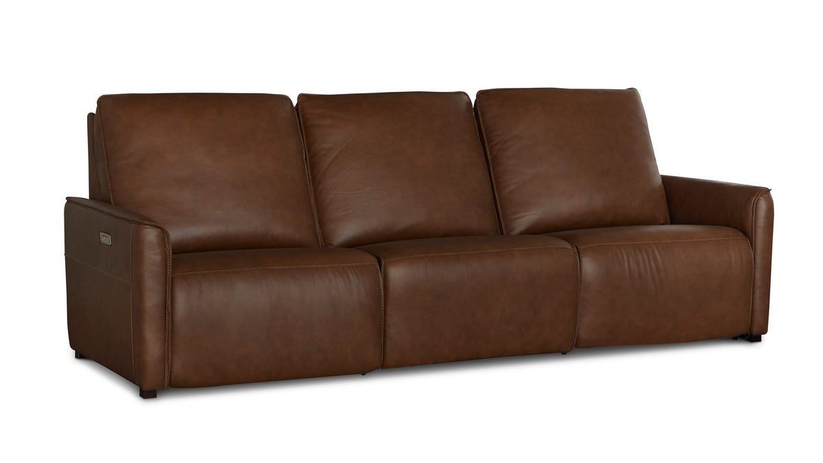 Everett Leather Modular Reclining Sectional