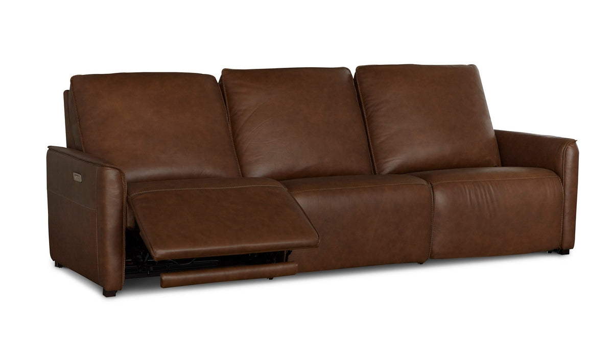 Everett Leather Modular Reclining Sectional