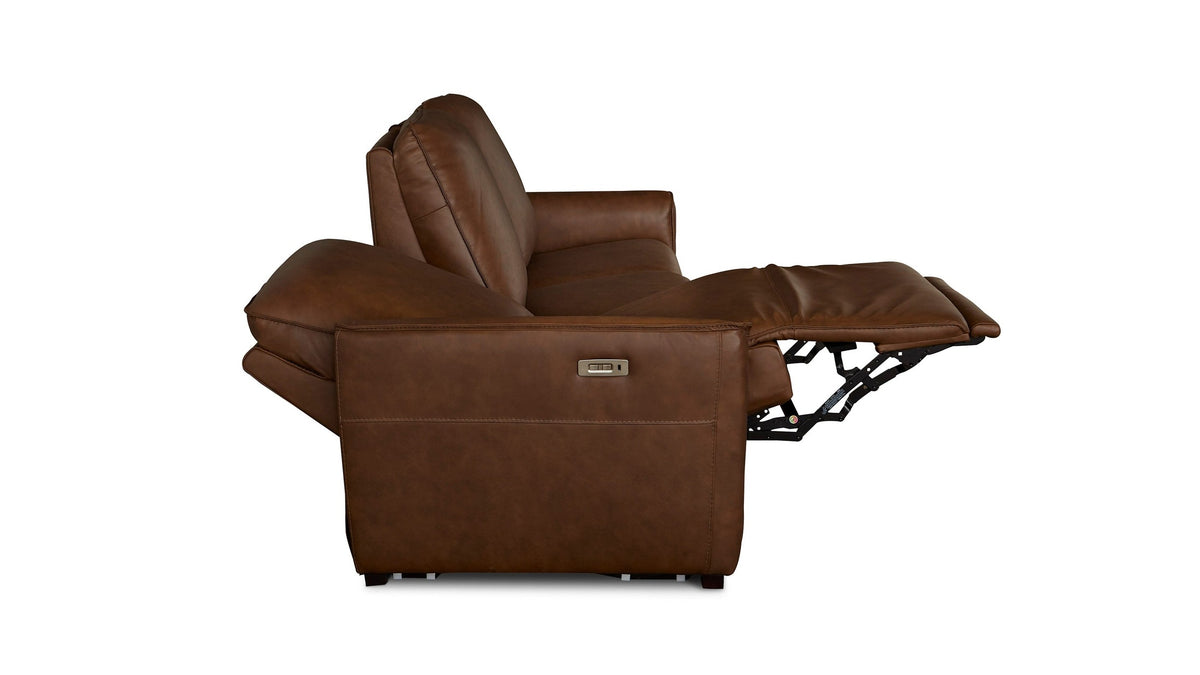Everett Leather Modular Reclining Sectional