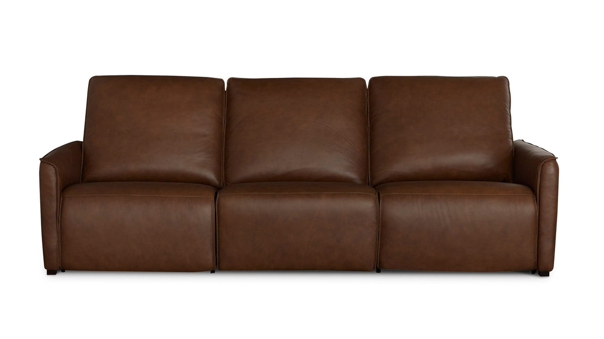 Everett Leather Modular Reclining Sectional