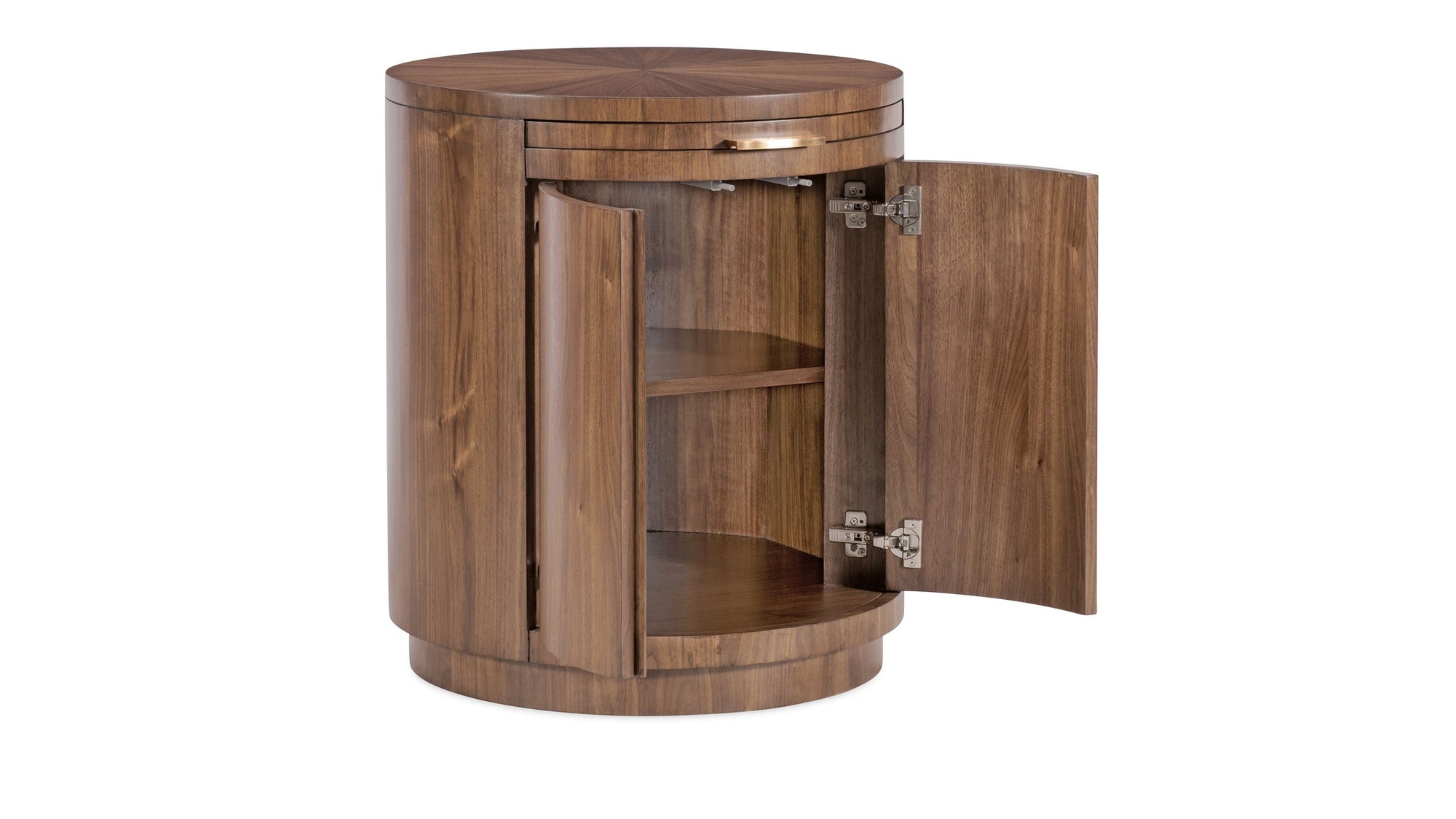 Eleana - Round Nightstand - Medium Wood
