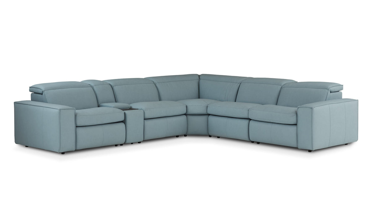 Wesley Leather Power Reclining Sectional