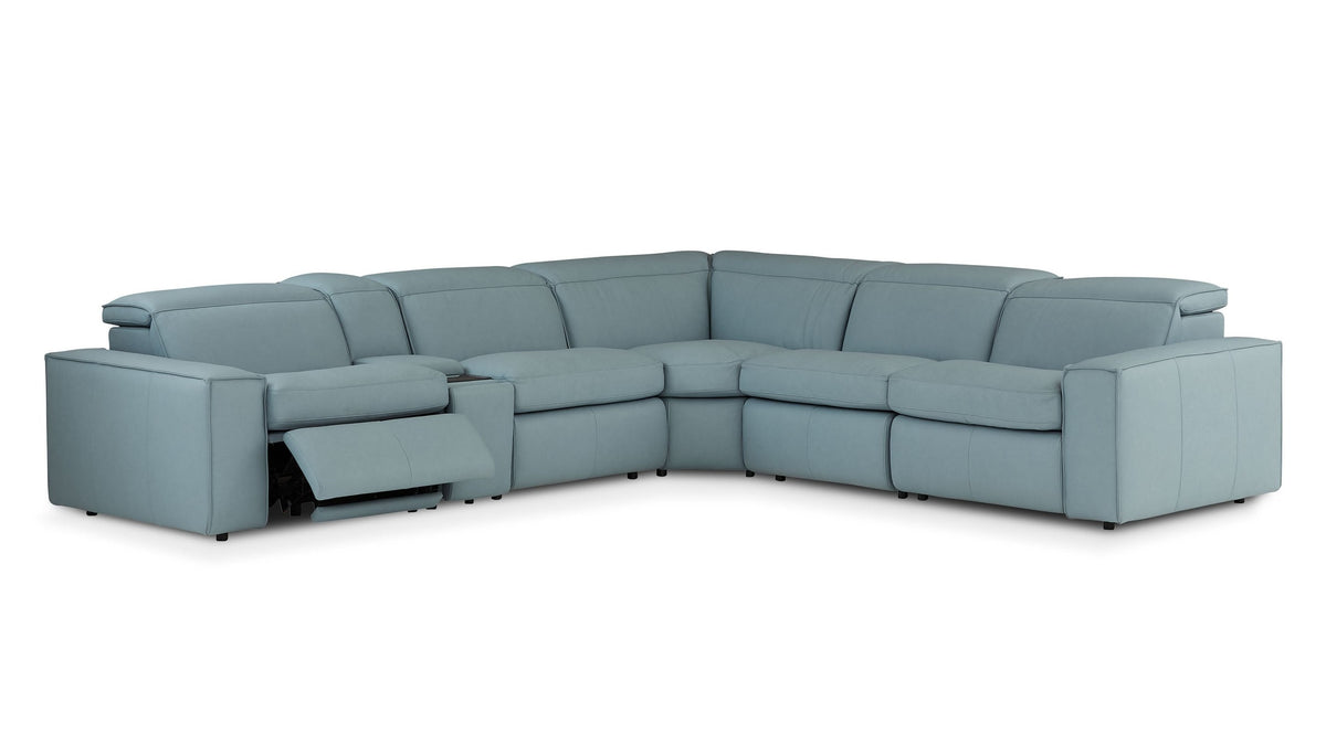 Wesley Leather Power Reclining Sectional