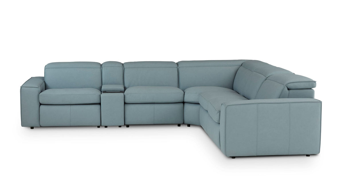 Wesley Leather Power Reclining Sectional