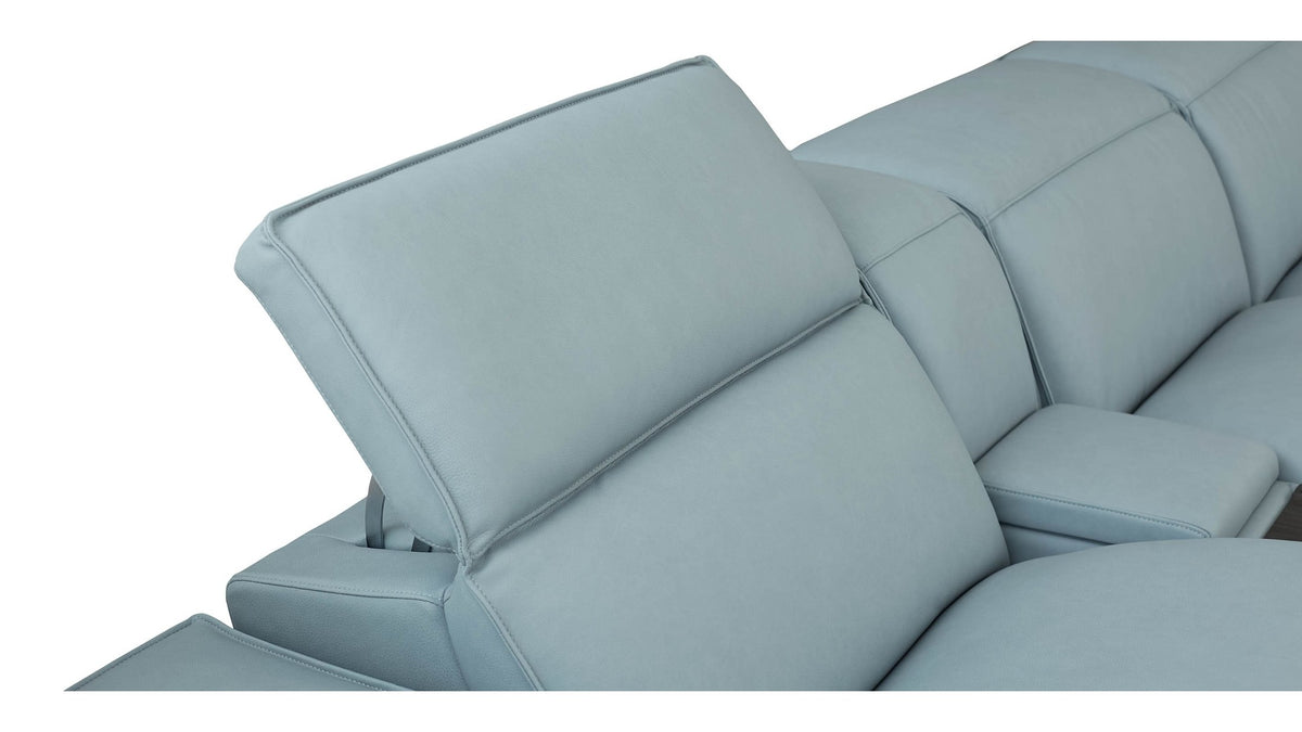 Wesley Leather Power Reclining Sectional