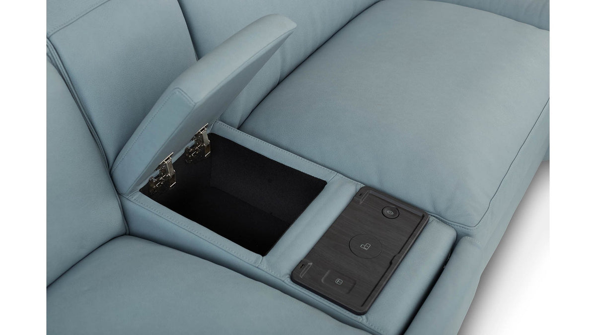 Wesley Leather Power Reclining Sectional