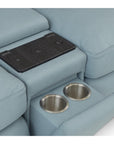 Wesley Leather Power Reclining Sectional