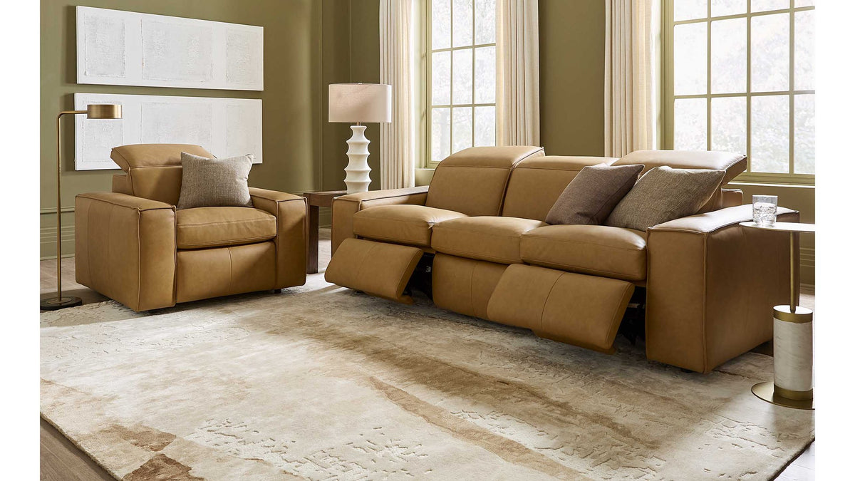 Wesley Leather Power Reclining Sofa