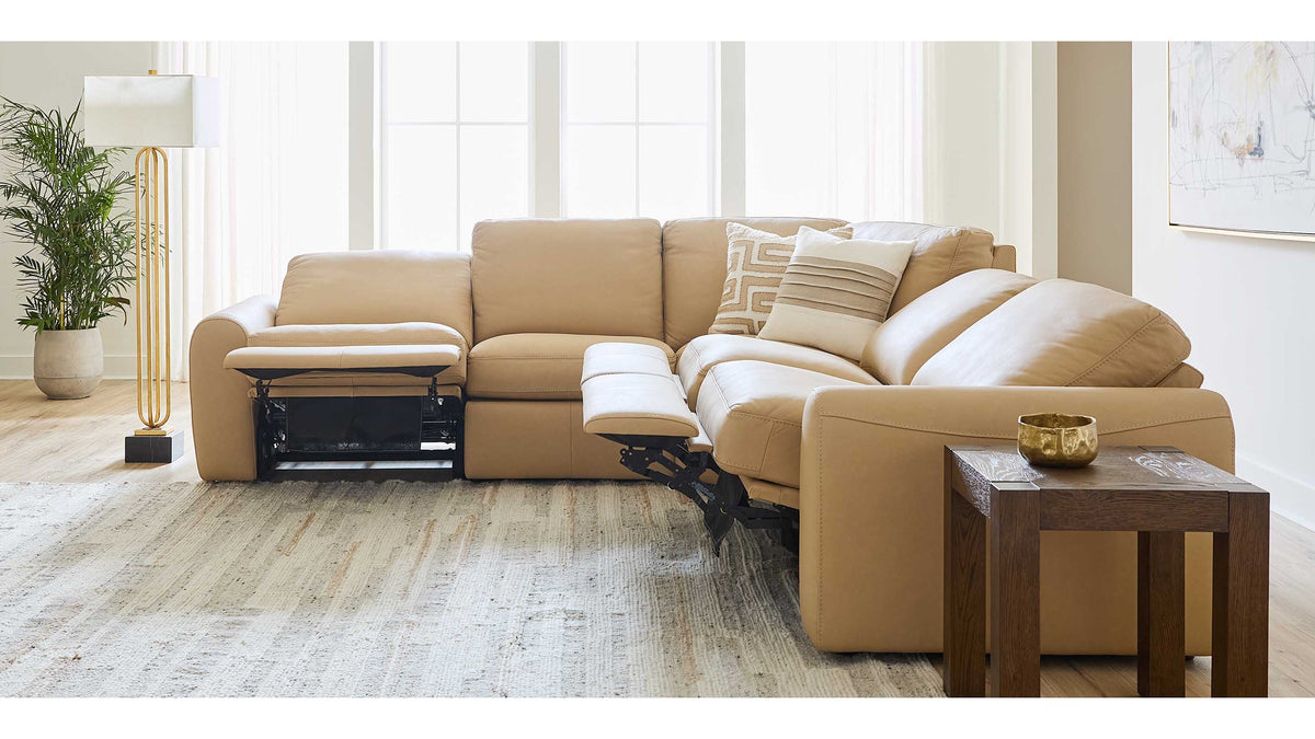Sonny Leather Power Reclining Sectional