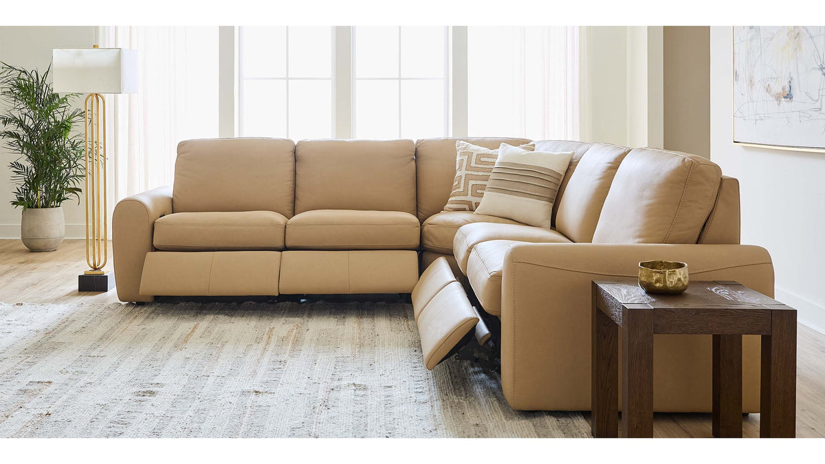 Sonny Leather Power Reclining Sectional