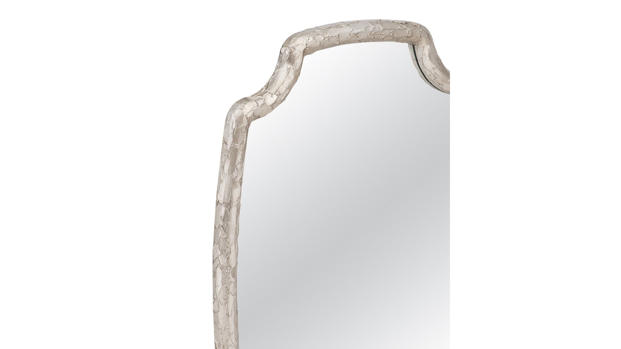 Wishing Stone - Wall Mirror - Antique Silver