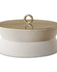 Luxe - White Shagreen Round Box