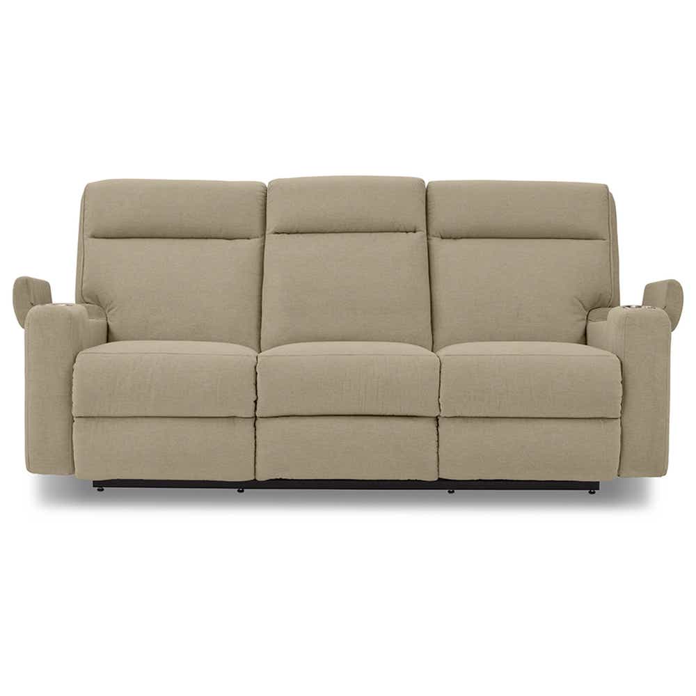 A86 Ovation Audio Motion Power Wall Reclining Sofa w/ Headrest, Lumbar &amp; Drop Down Table