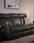 A86 Ovation Audio Motion Power Wall Reclining Sofa w/ Headrest, Lumbar & Drop Down Table