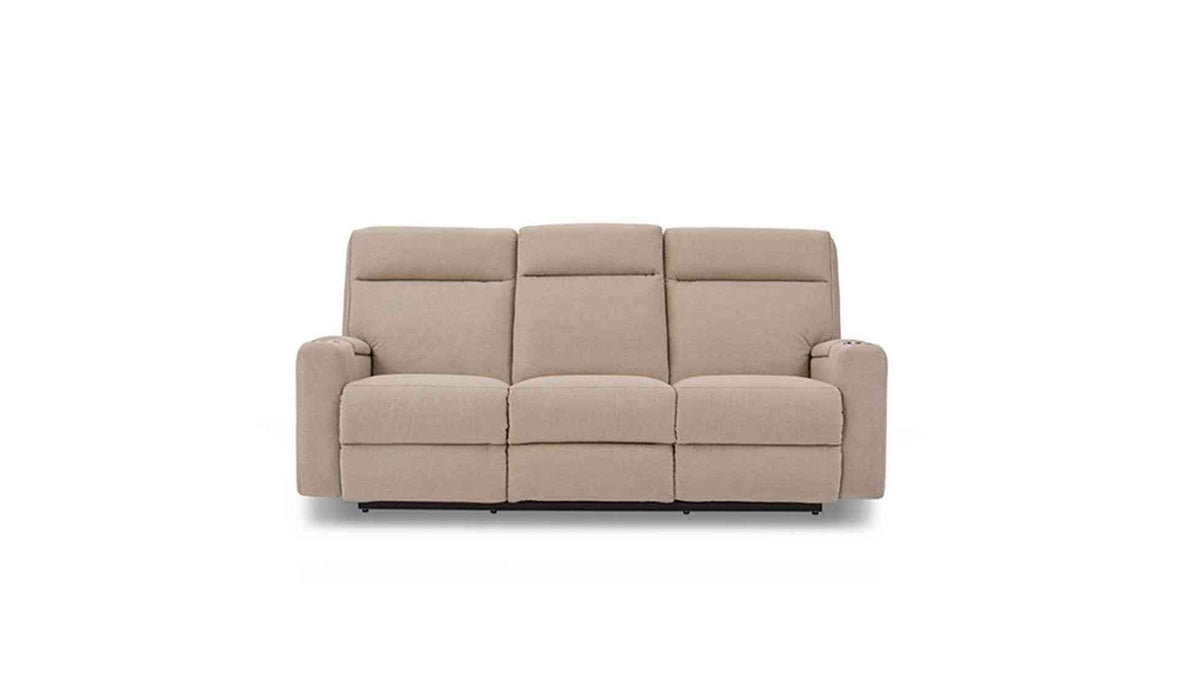 A86 Ovation Audio Motion Power Wall Reclining Sofa w/ Headrest, Lumbar &amp; Drop Down Table