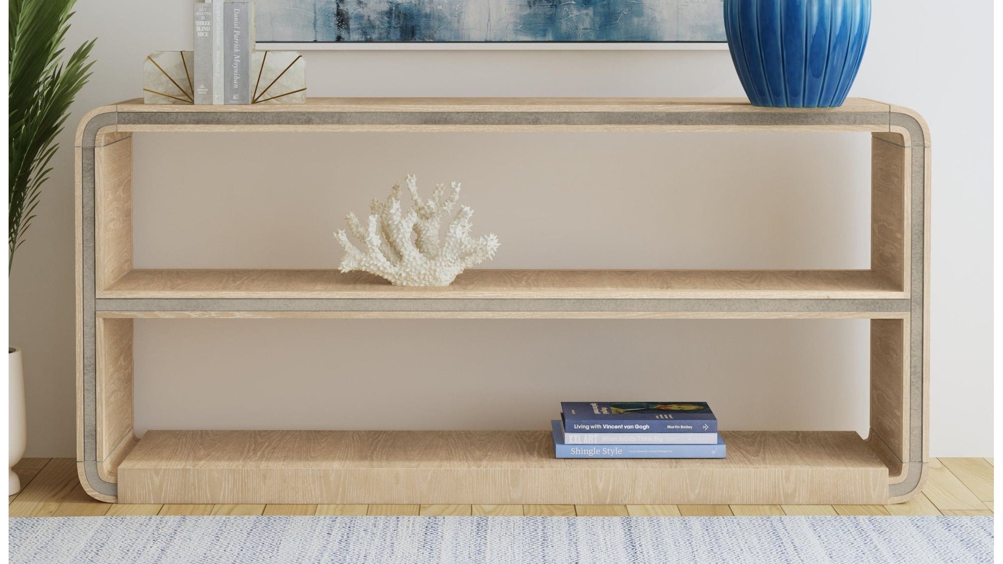 Damone - Console Table - Cerused White Oak
