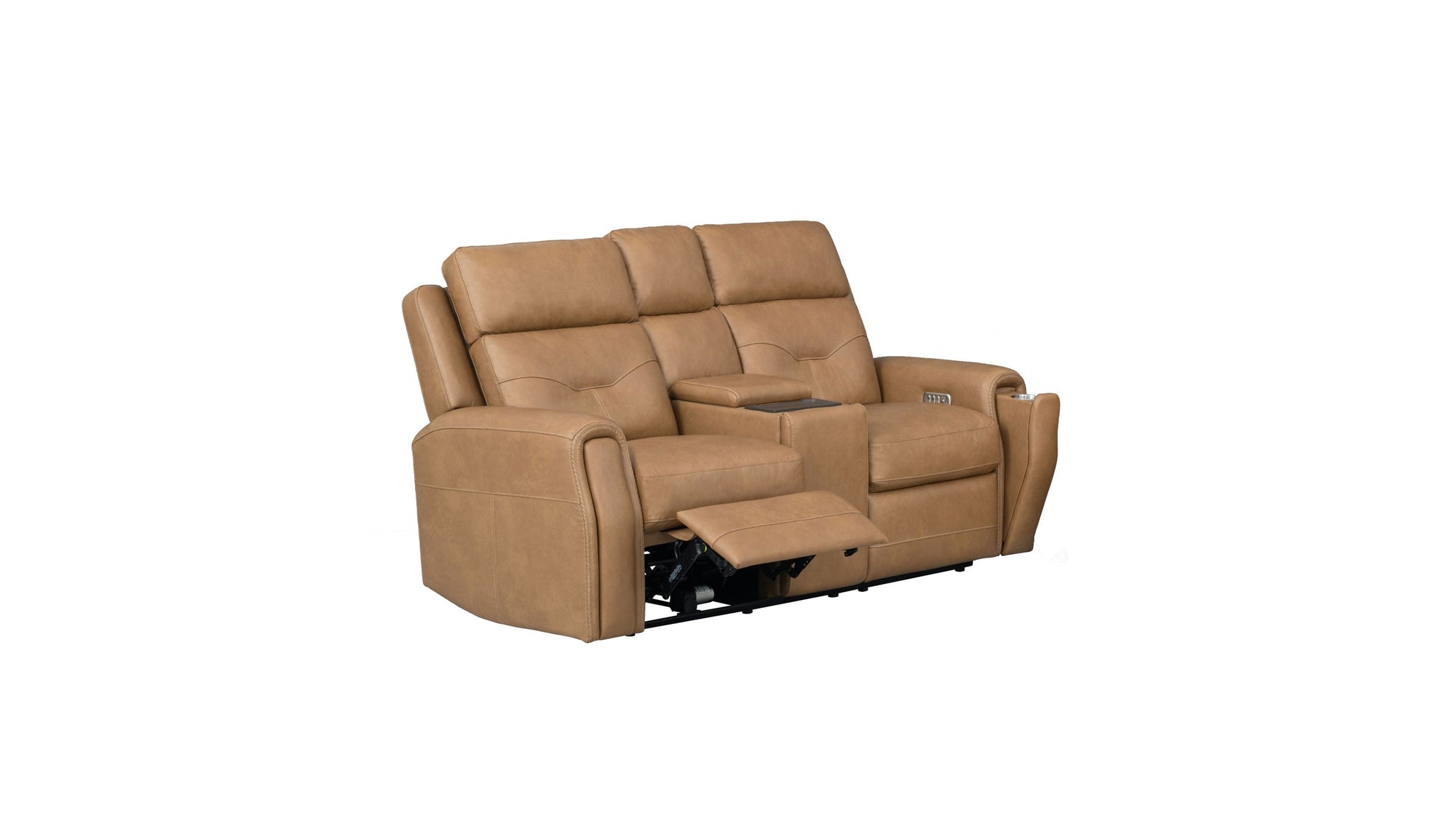 Felix - Power Reclining Loveseat With Console, Power Headrest, Lumbar, Heat & Massage