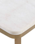Tylan - Marble Accent Table - Brass / White