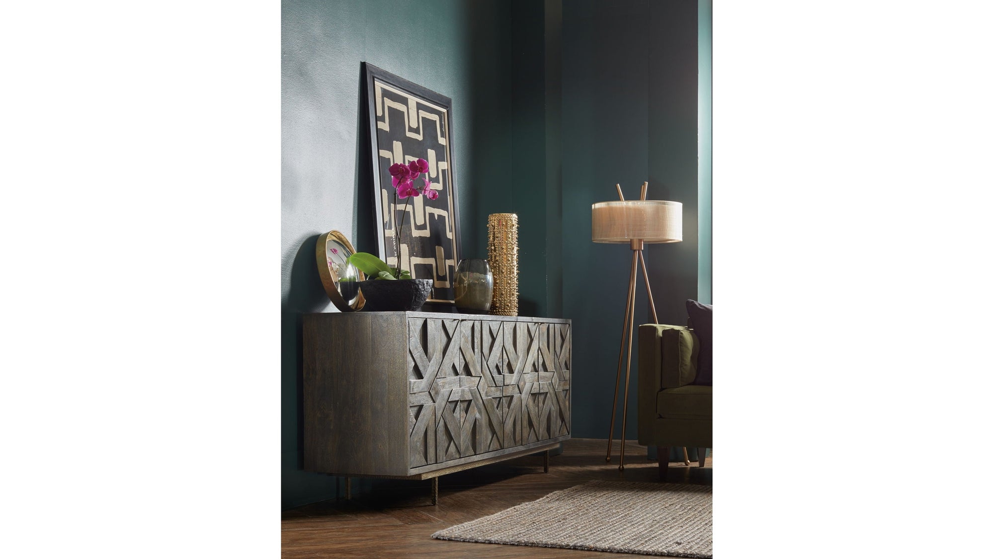 Commerce And Market - Layers Credenza - Dark Gray
